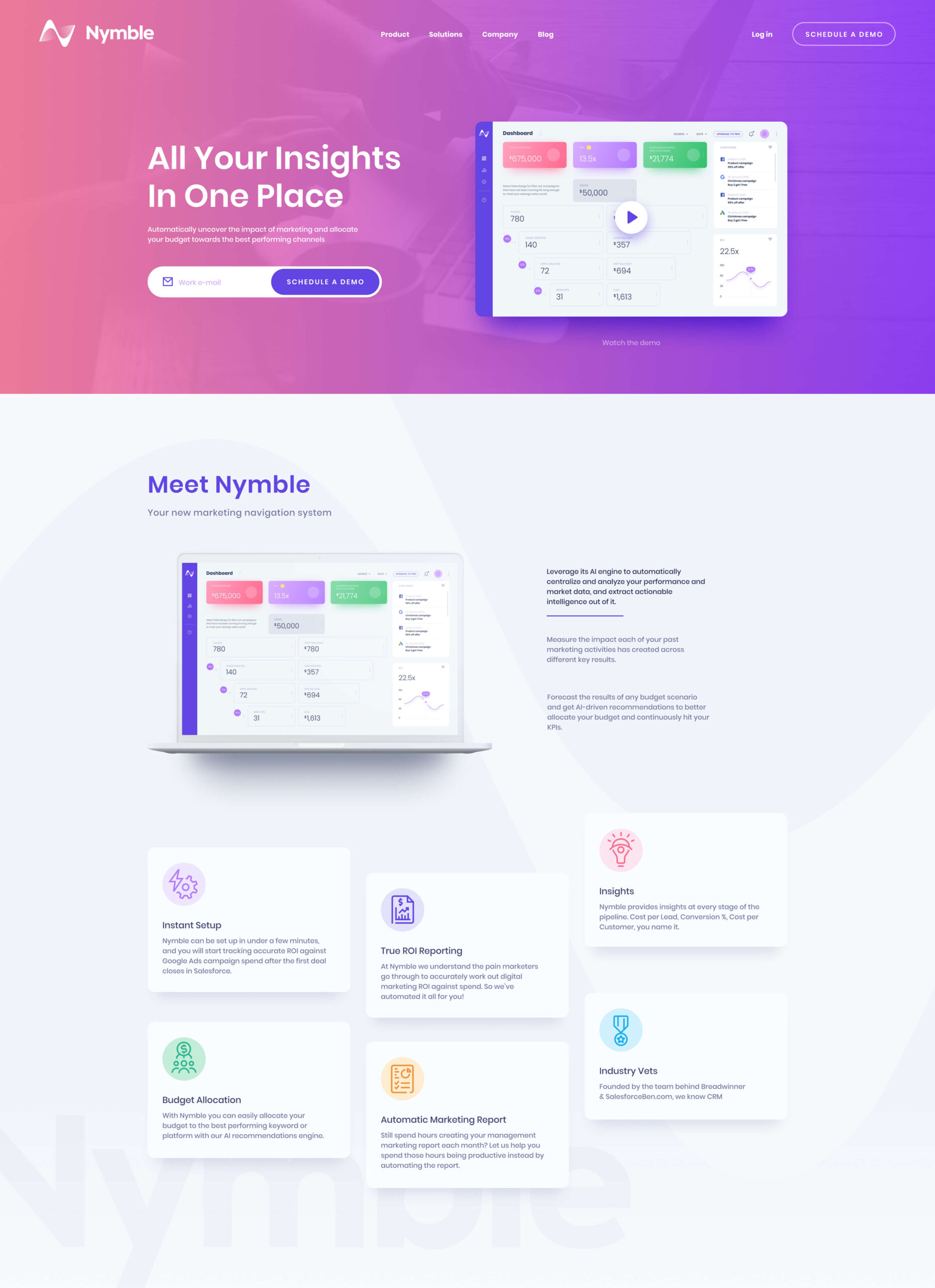 Nymble Website Main page