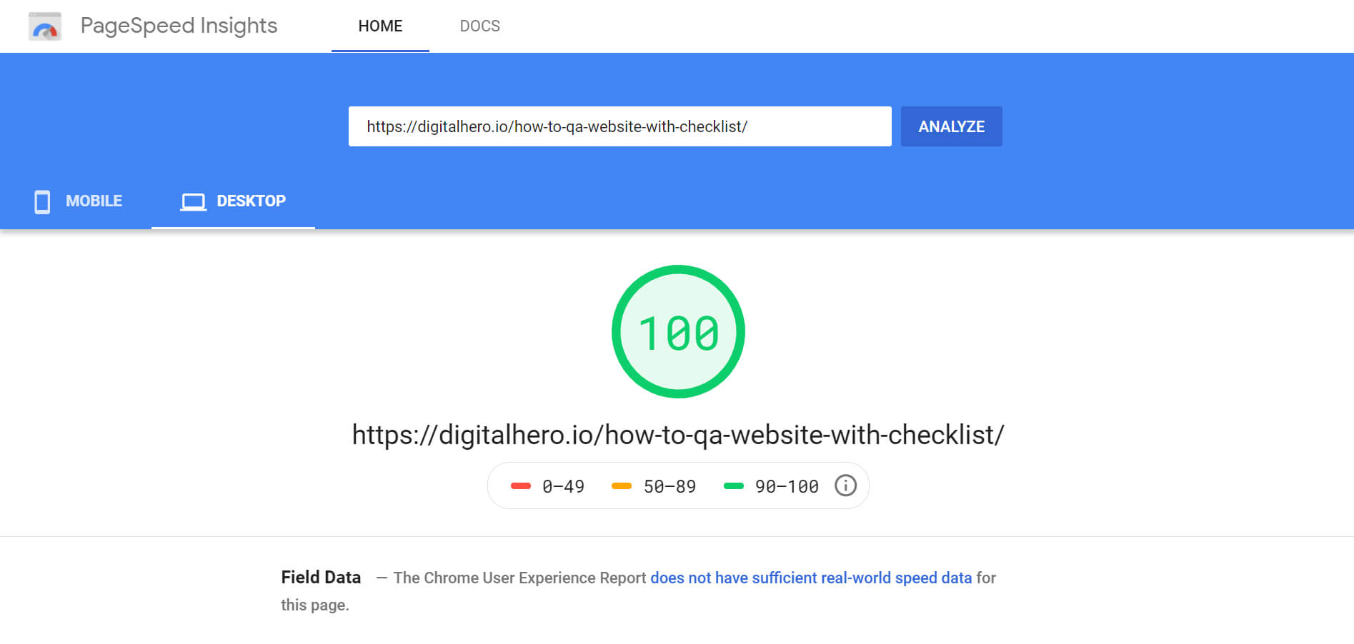 Google Page Speed Insights