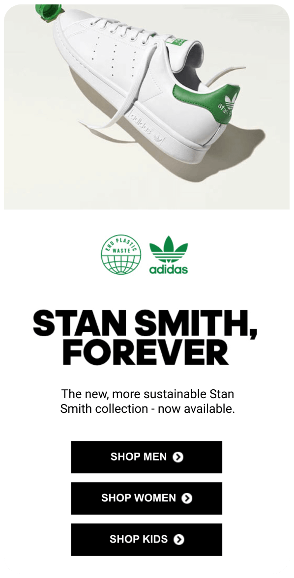 Email newsletter CTA placement example