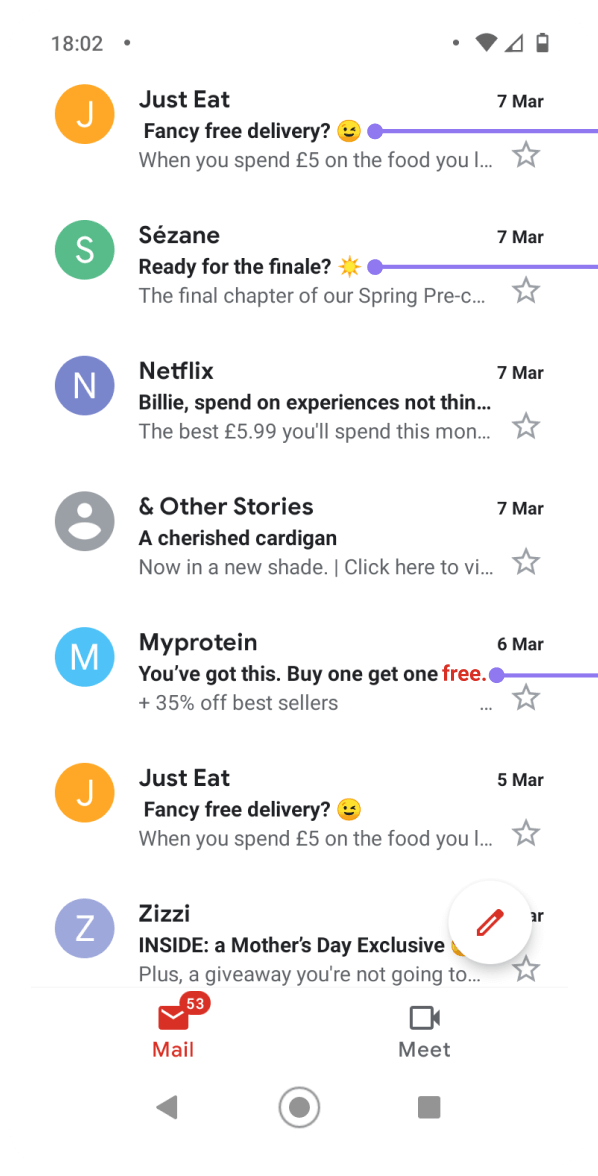 Email newsletter subject line do's and don'ts phone screenshot