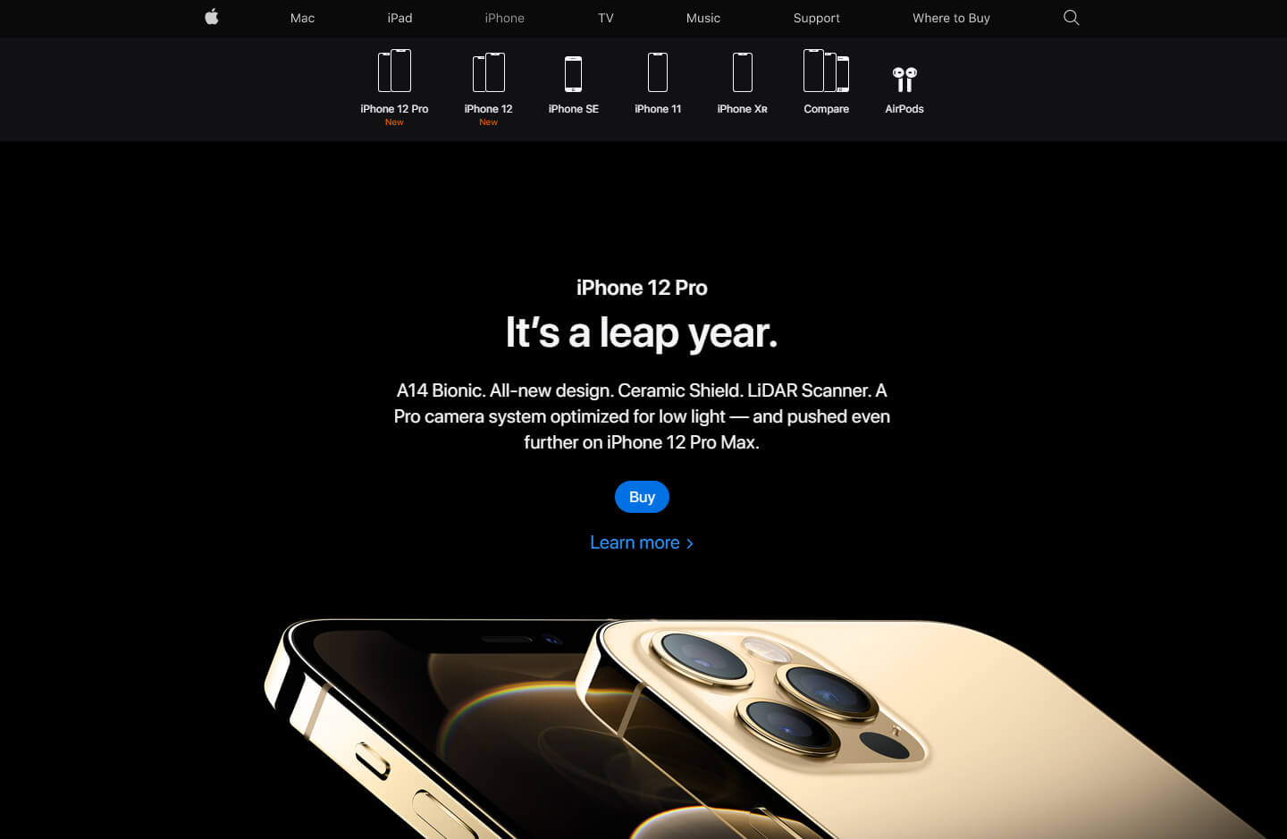 Online shopping website ideas Apple product pagedesign