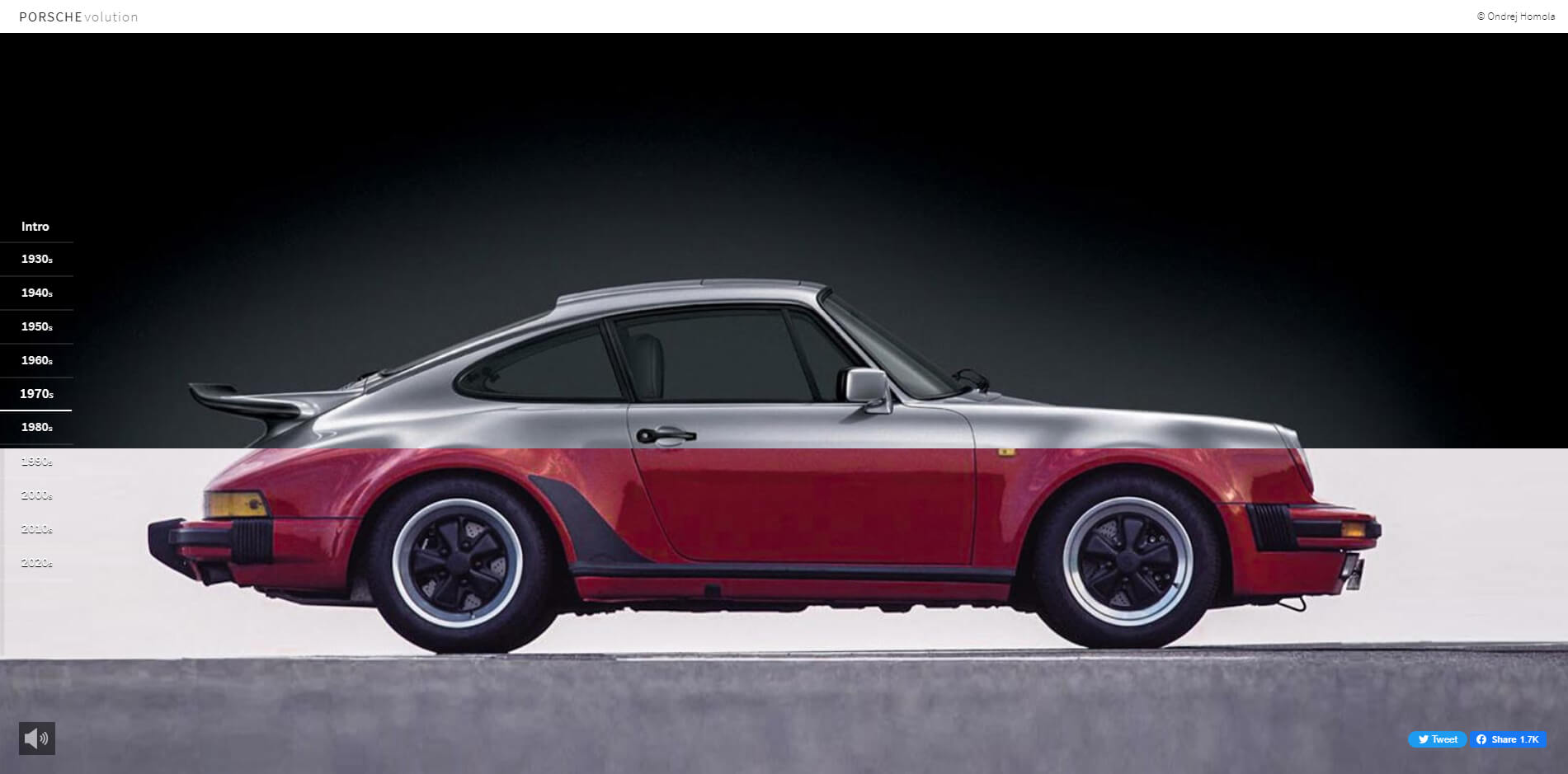 Porsche parallax website example