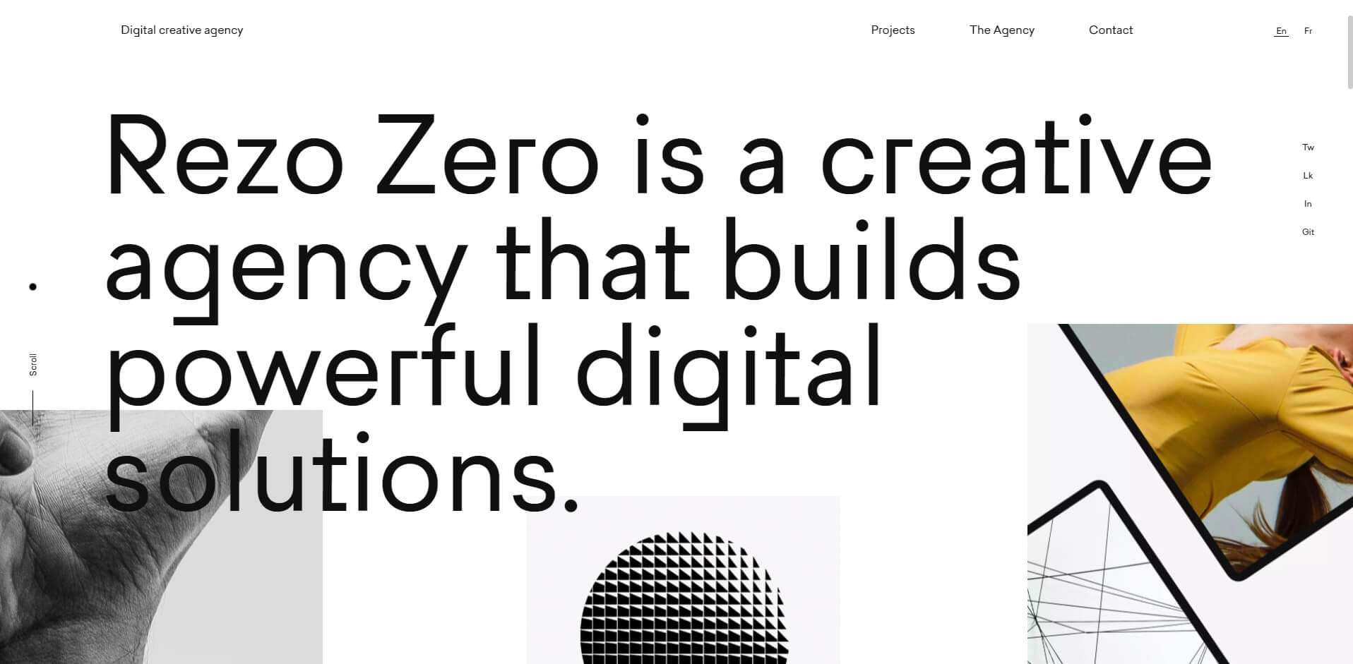 Rezo Zero parallax website example