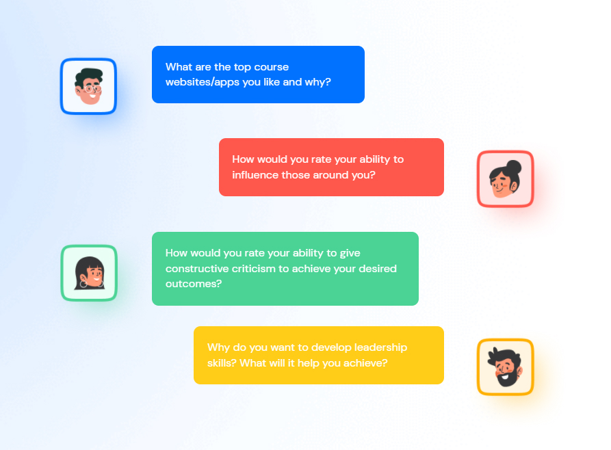 User interviews conducted for leadership training app, Wolfpak