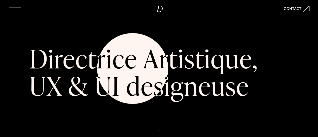 Website screenshot with black background