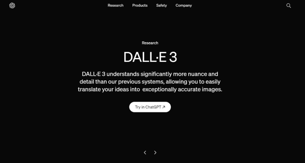 DALL-E 3 by OpenAI Website