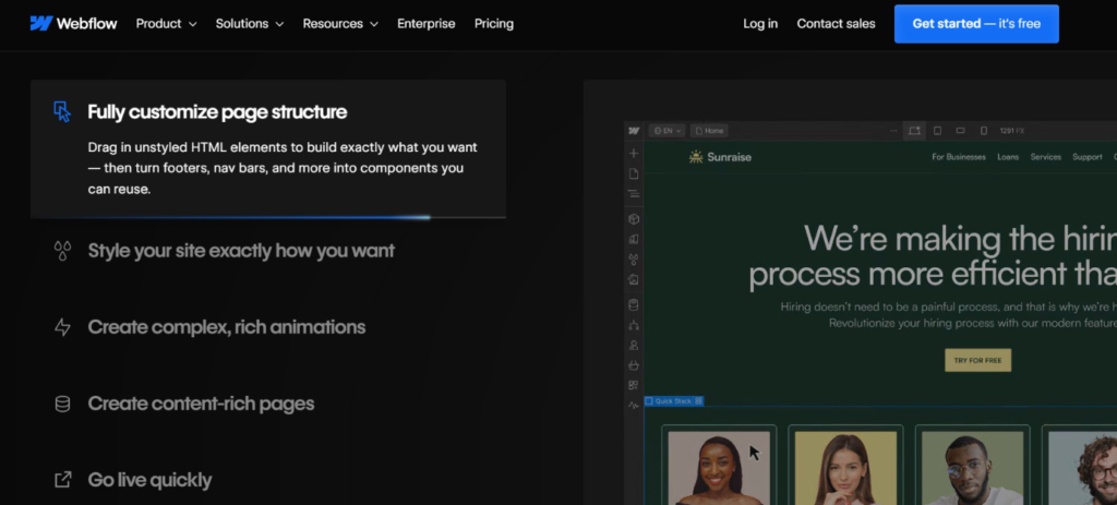 Webflow Customization Capabilities