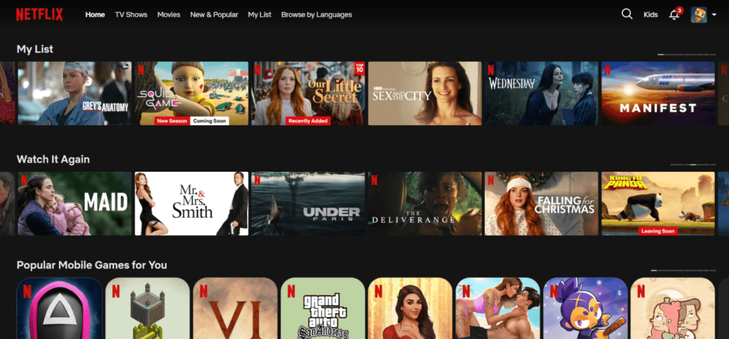 Netflix's Roster of Movie