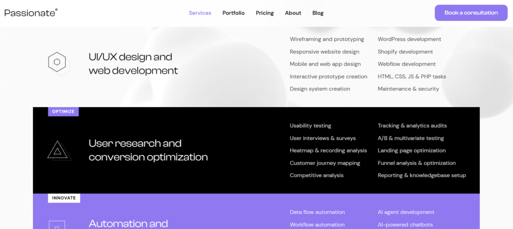 Passionate Agency's Optimize Plan: Expert UX Research & CRO