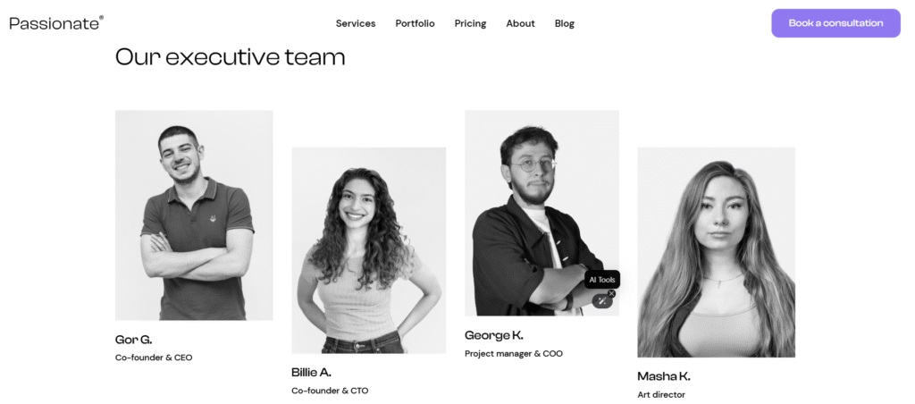 Passionate Agency Executive Team